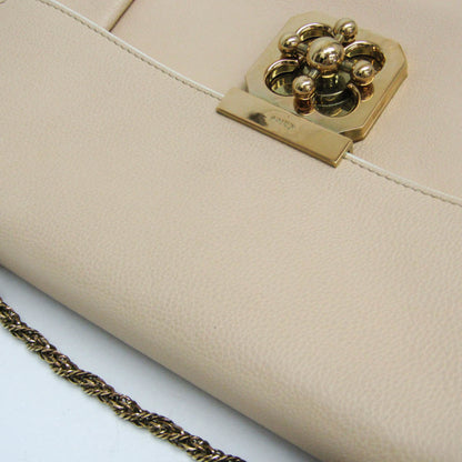Chloe Elsie Chain Shoulder Bag Leather, Beige, Leather, Shoulder Bag