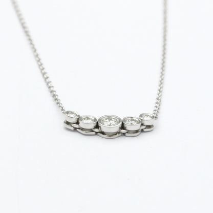 Tiffany & Co. Jazz Graduated Pendant Necklace Platinum and Diamonds, Silver, Platinum, Necklace