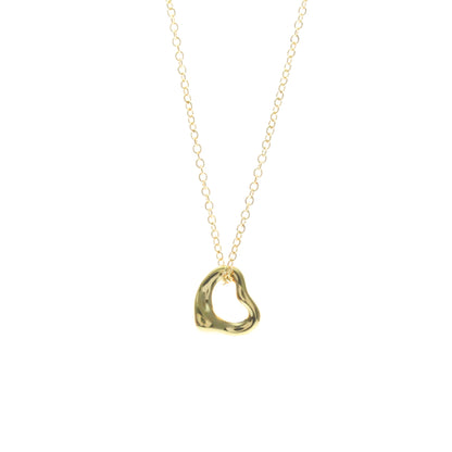 Tiffany & Co. Elsa Peretti Open Heart Pendant Necklace 18K Yellow Gold, Gold, Yellow Gold, Necklace