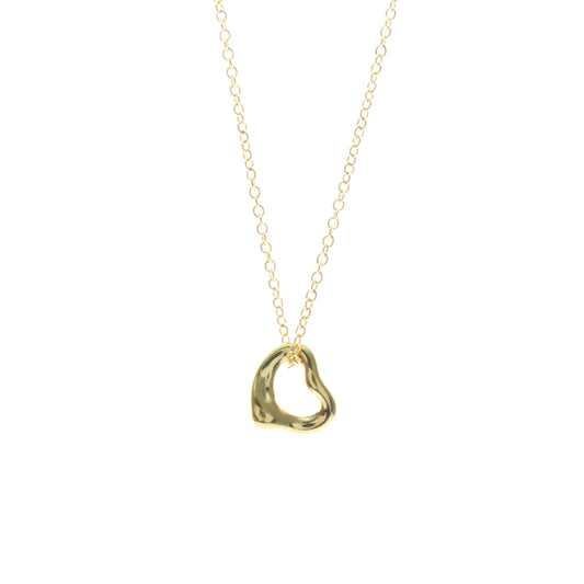 Tiffany & Co. Elsa Peretti Open Heart Pendant Necklace 18K Yellow Gold, Gold, Yellow Gold, Necklace