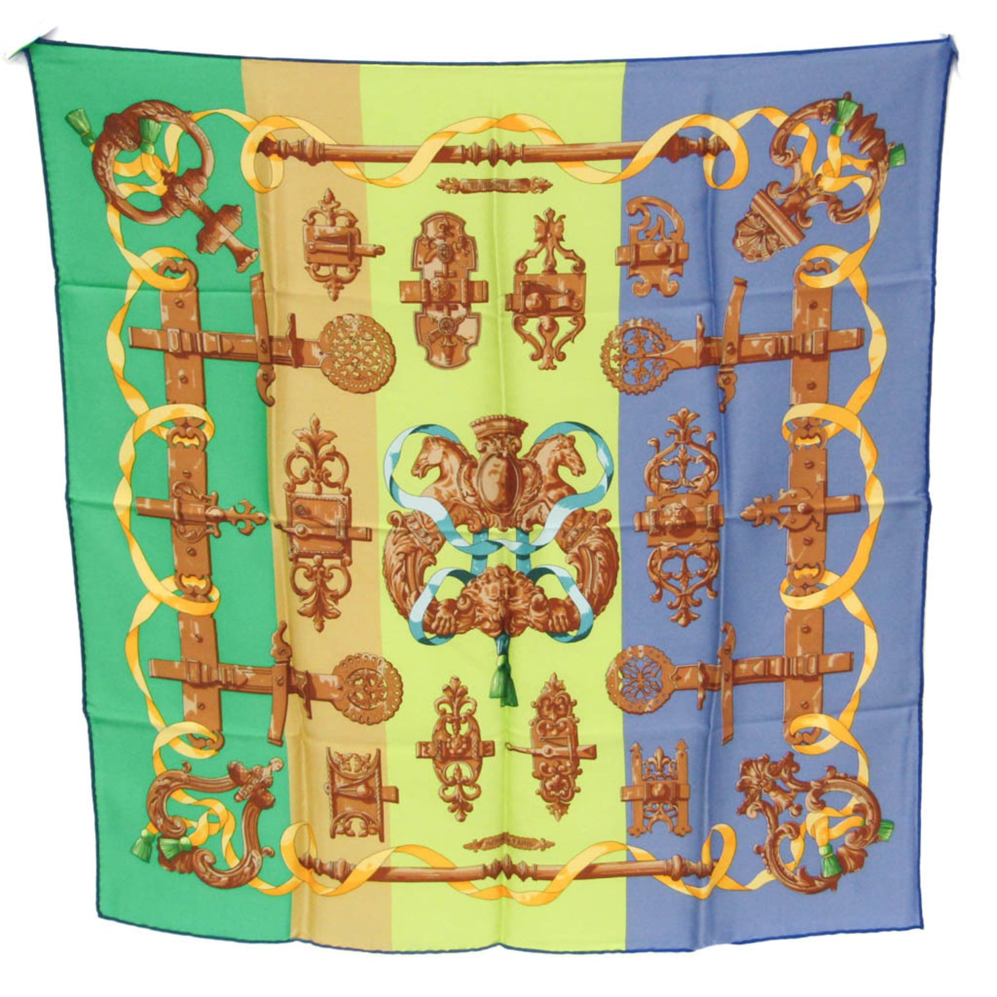 Hermes Carré 70 Cotton, Multicolour, Silk, Scarf
