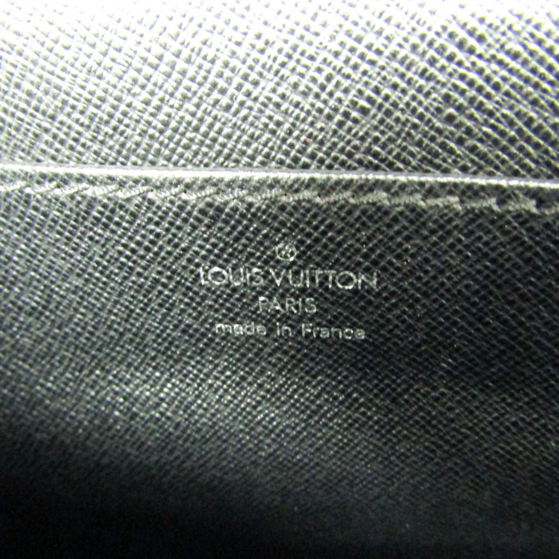 Louis Vuitton Serviette Moskova Briefcase Taiga Leather, Gray, Leather, Briefcase