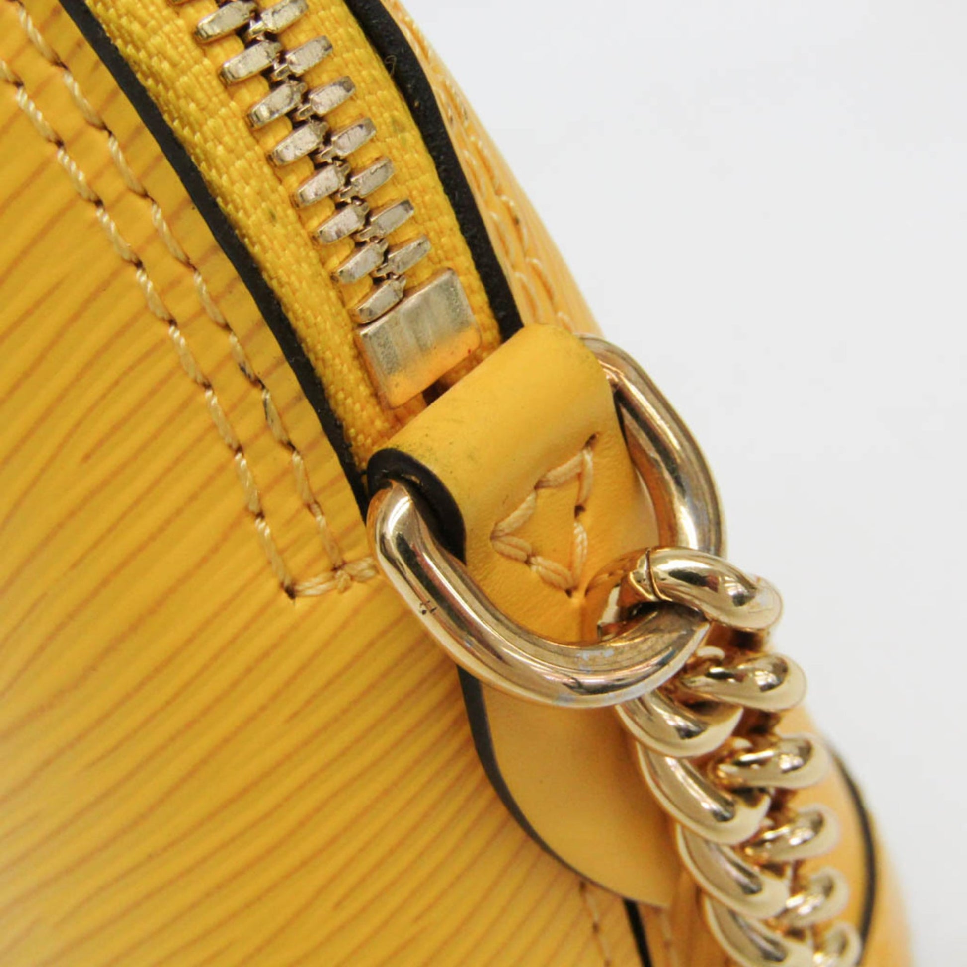 Louis Vuitton Alma Chain Handbag Epi Leather, Yellow, Leather, Shoulder Bag