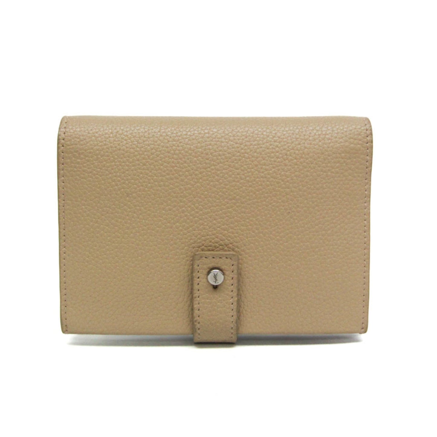 Saint Laurent Sac De Jour Souple Card Case Leather, Beige, Leather, Wallet