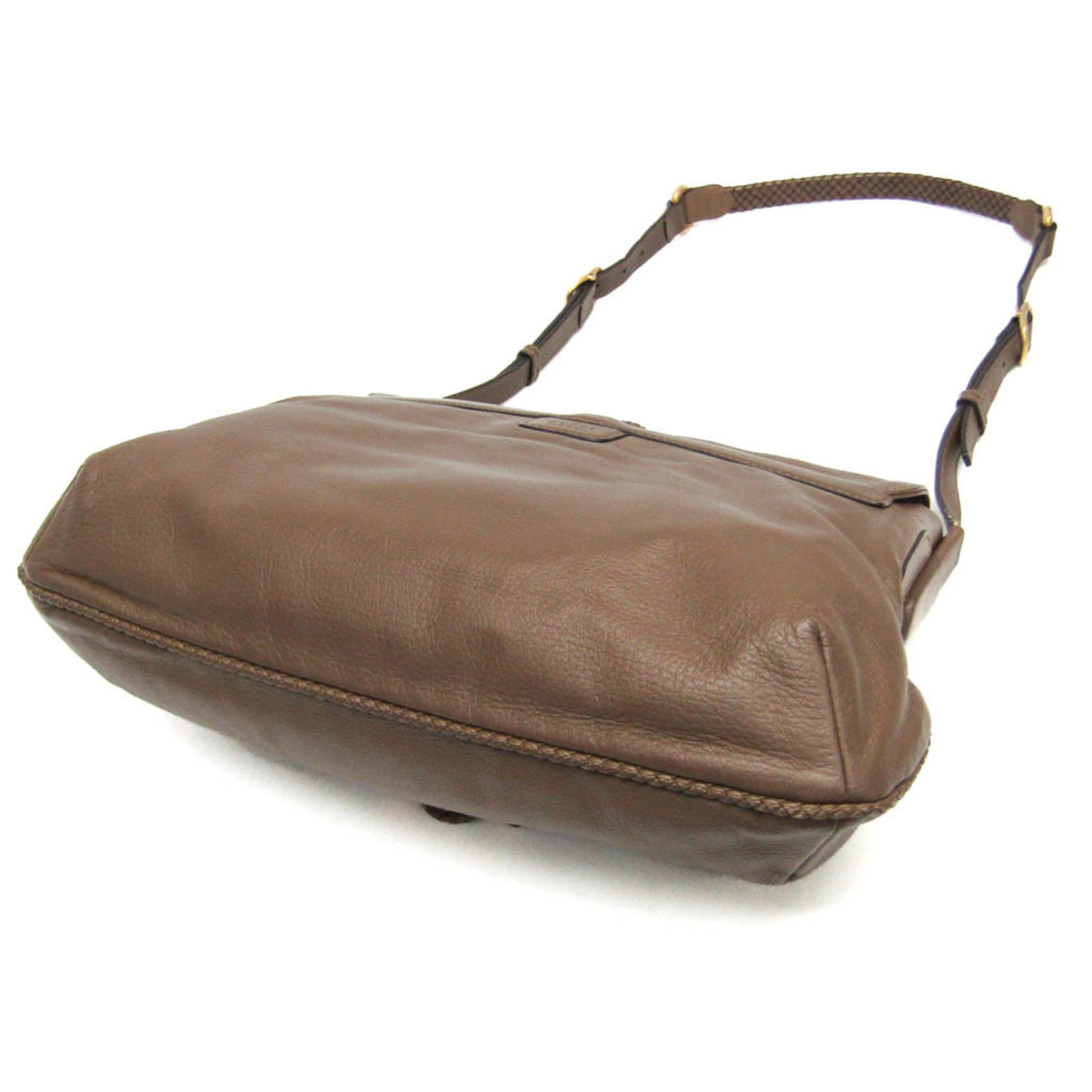 Gucci Bamboo Shoulder Bag Leather, Brown, Leather, Shoulder Bag