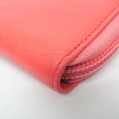 Chanel Camellia Zip Around Organizer Leather, Pink, Leather, Wallet