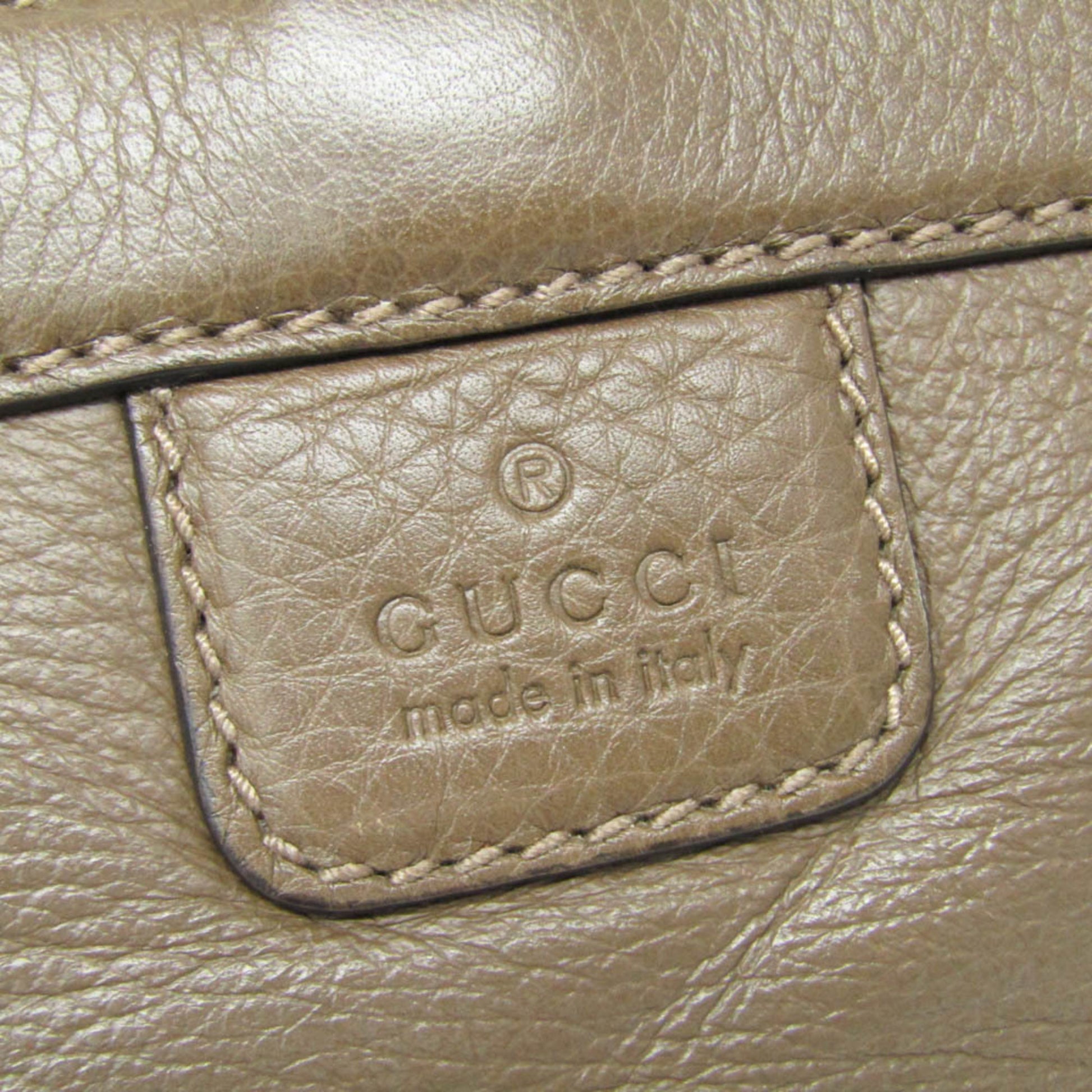Gucci Bamboo Shoulder Bag Leather, Brown, Leather, Shoulder Bag
