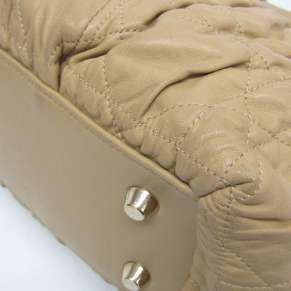 Christian Dior Lady cannage Matelassé, Beige, Leather, Handbag