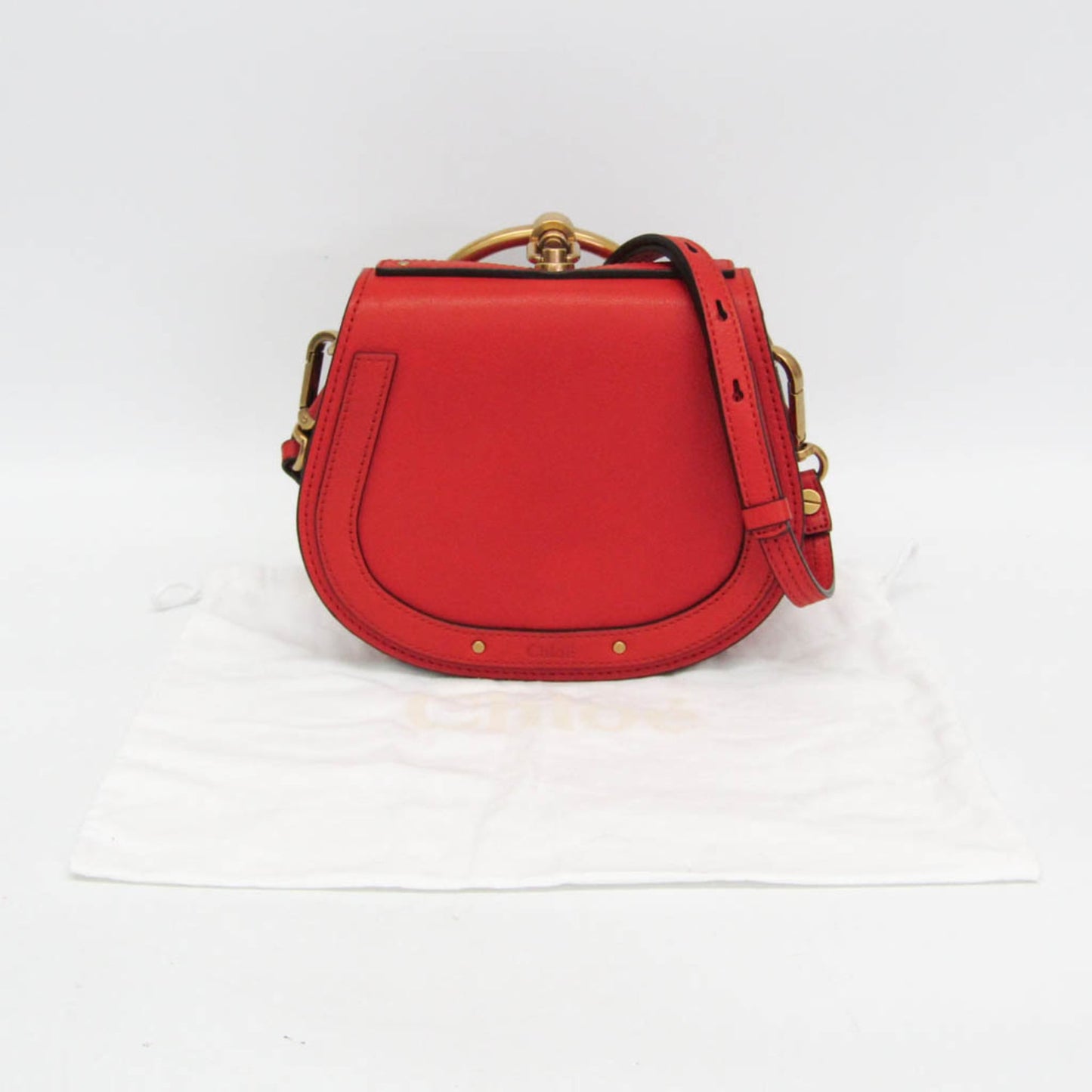 Chloe Nile Crossbody Bag Leather, Orange, Leather, Shoulder Bag