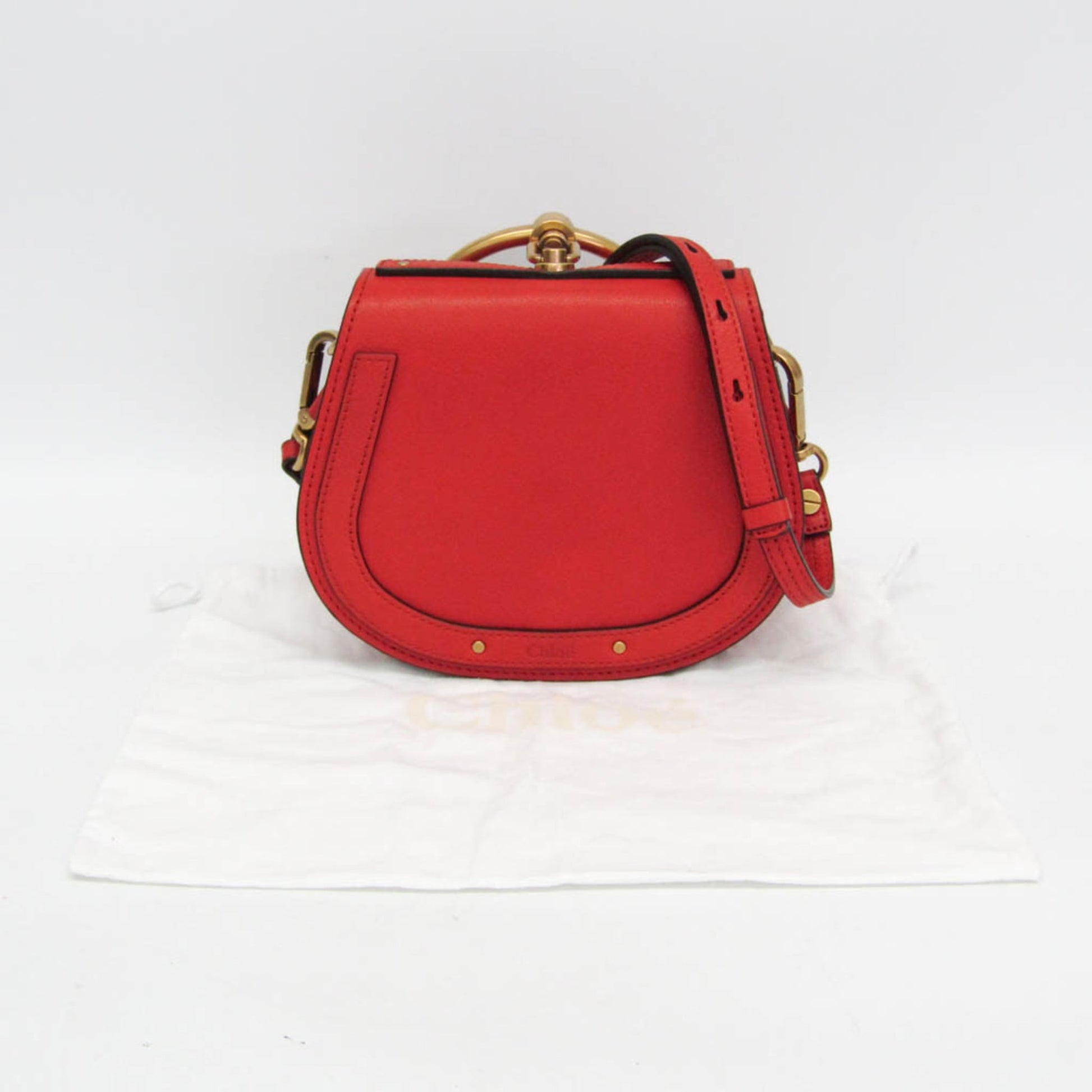 Chloe Nile Crossbody Bag Leather, Orange, Leather, Shoulder Bag