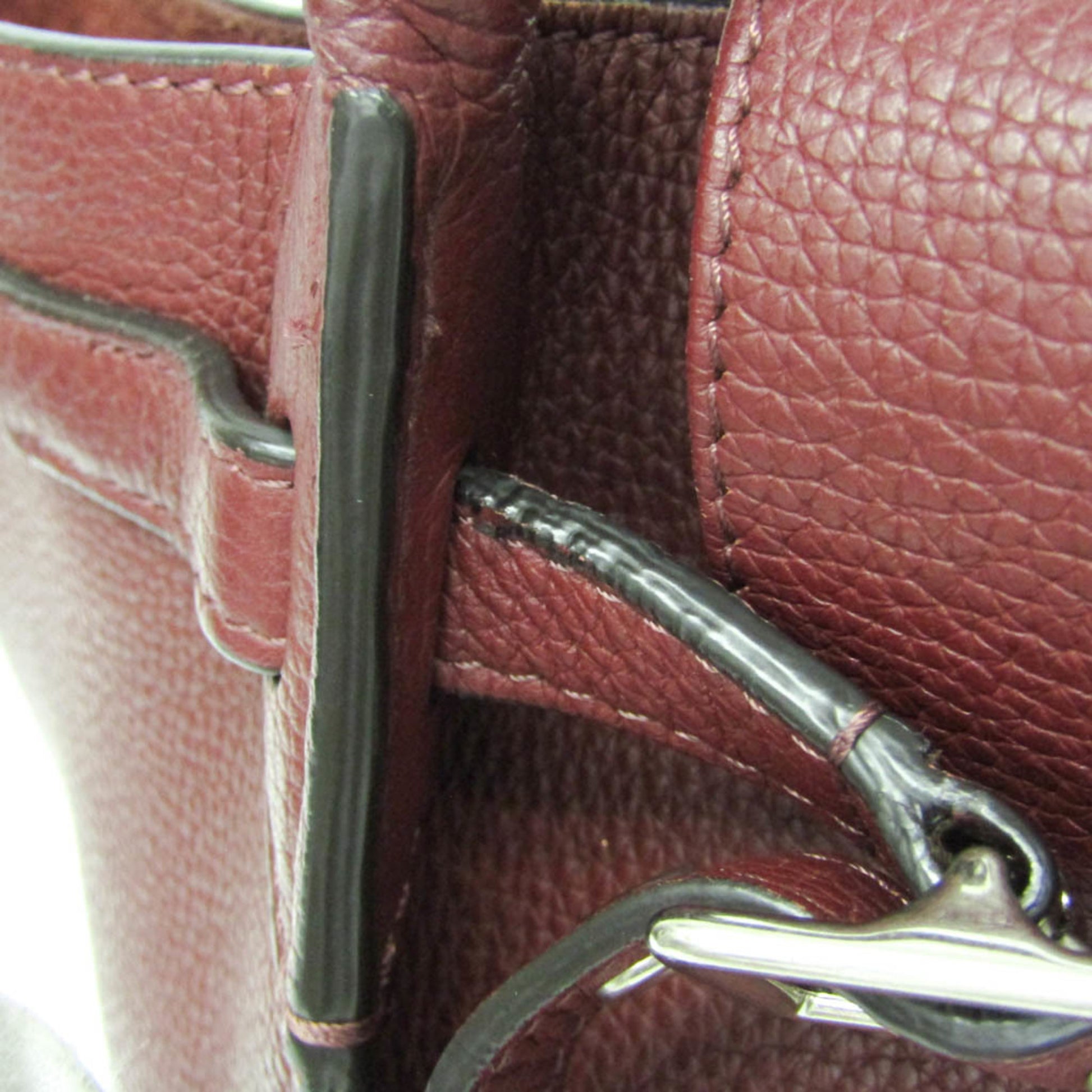 Celine Big Bag Smooth Leather, Burgundy, Leather, Handbag
