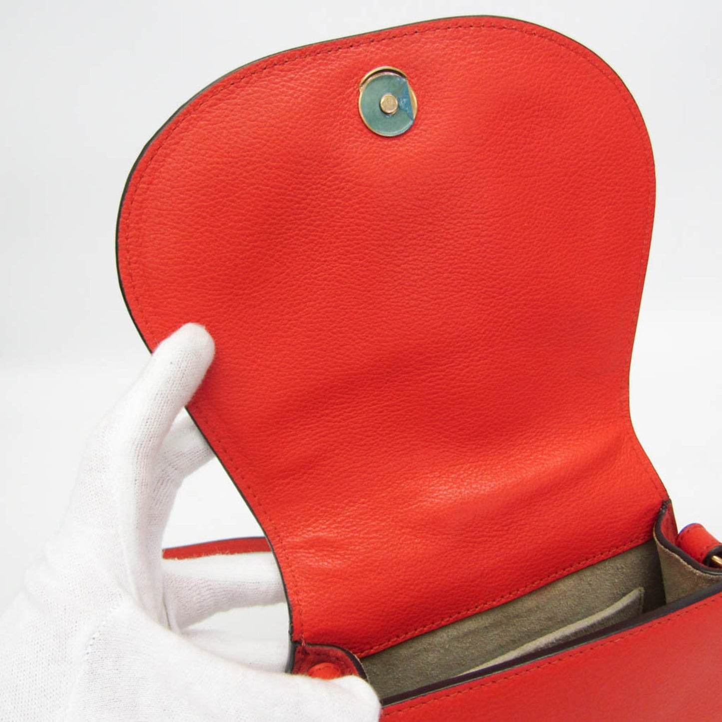 Chloe Nile Crossbody Bag Leather, Orange, Leather, Shoulder Bag