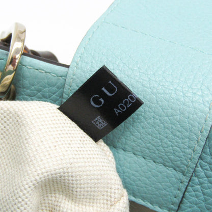 Gucci Bamboo Shopper Tote Leather, Blue, Leather, Tote Bag