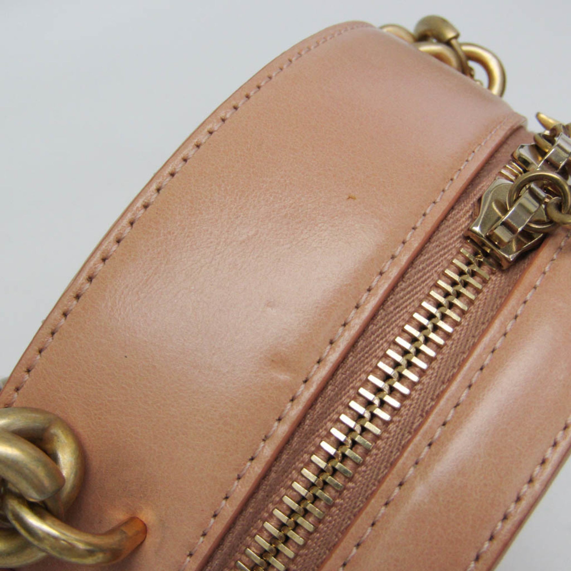 Chanel Round as Earth Crossbody Bag Glazed Calfskin, Pink, Leather, Shoulder Bag