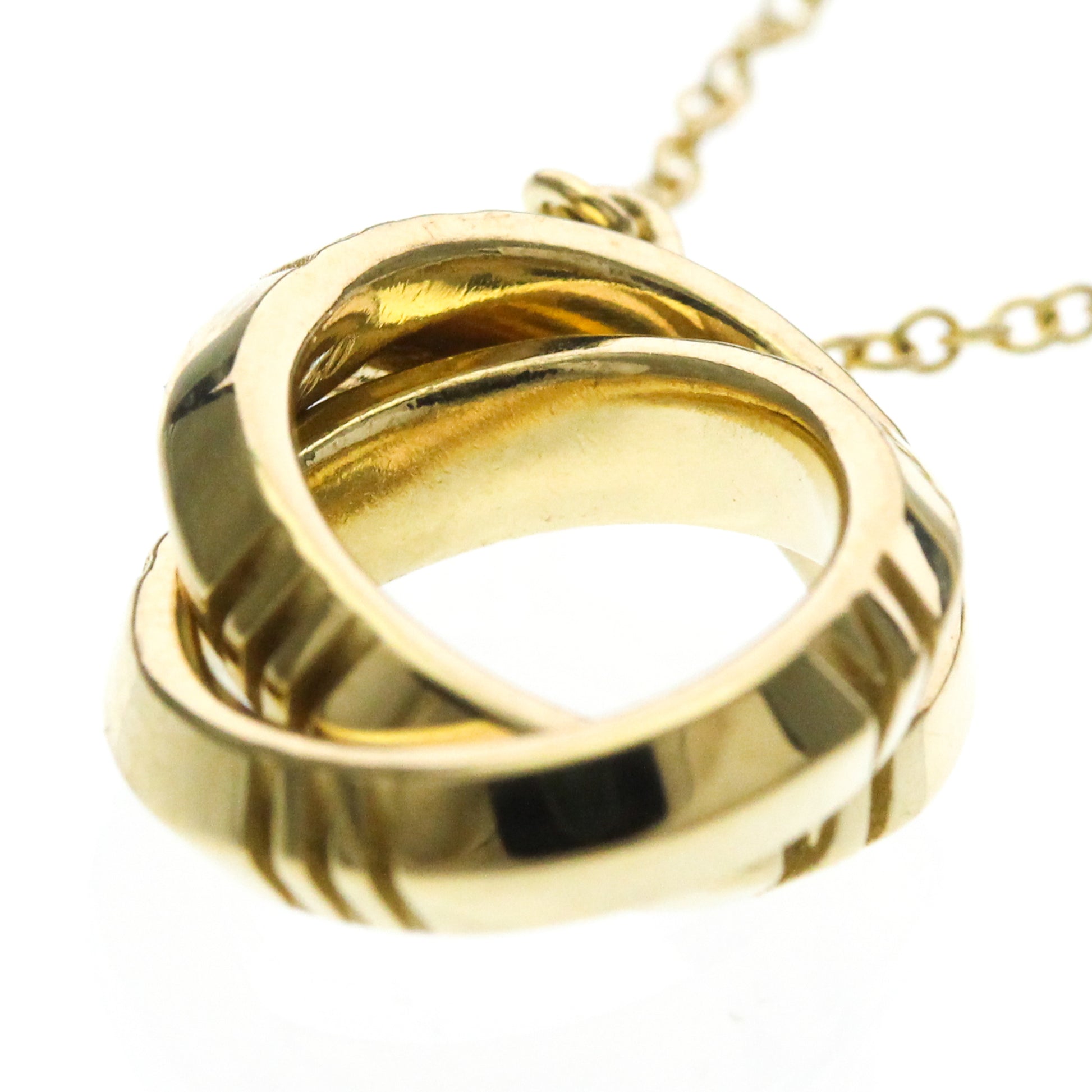 Tiffany & Co. Atlas X Closed Interlocking Pendant Necklace 18K Yellow Gold, Gold, Yellow Gold, Necklace