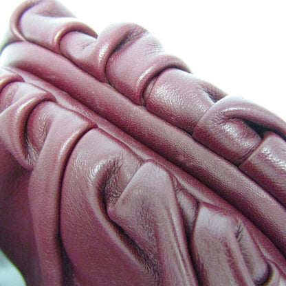 Bottega Veneta The Pouch Leather, Burgundy, Leather, Clutch