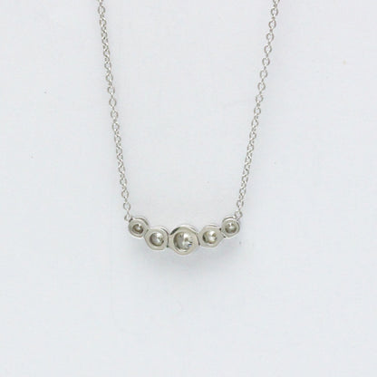 Tiffany & Co. Jazz Graduated Pendant Necklace Platinum and Diamonds, Silver, Platinum, Necklace