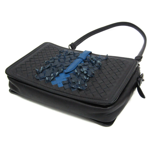 Bottega Veneta Belt Flap Camera Bag Intrecciato Nappa, NAVY, LEATHER, Shoulder bag