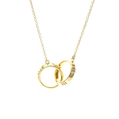 Tiffany & Co. Atlas X Closed Interlocking Pendant Necklace 18K Yellow Gold, Gold, Yellow Gold, Necklace
