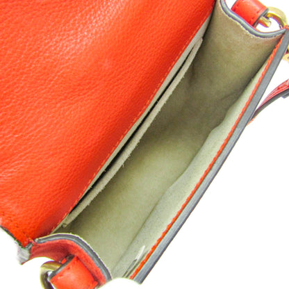 Chloe Nile Crossbody Bag Leather, Orange, Leather, Shoulder Bag