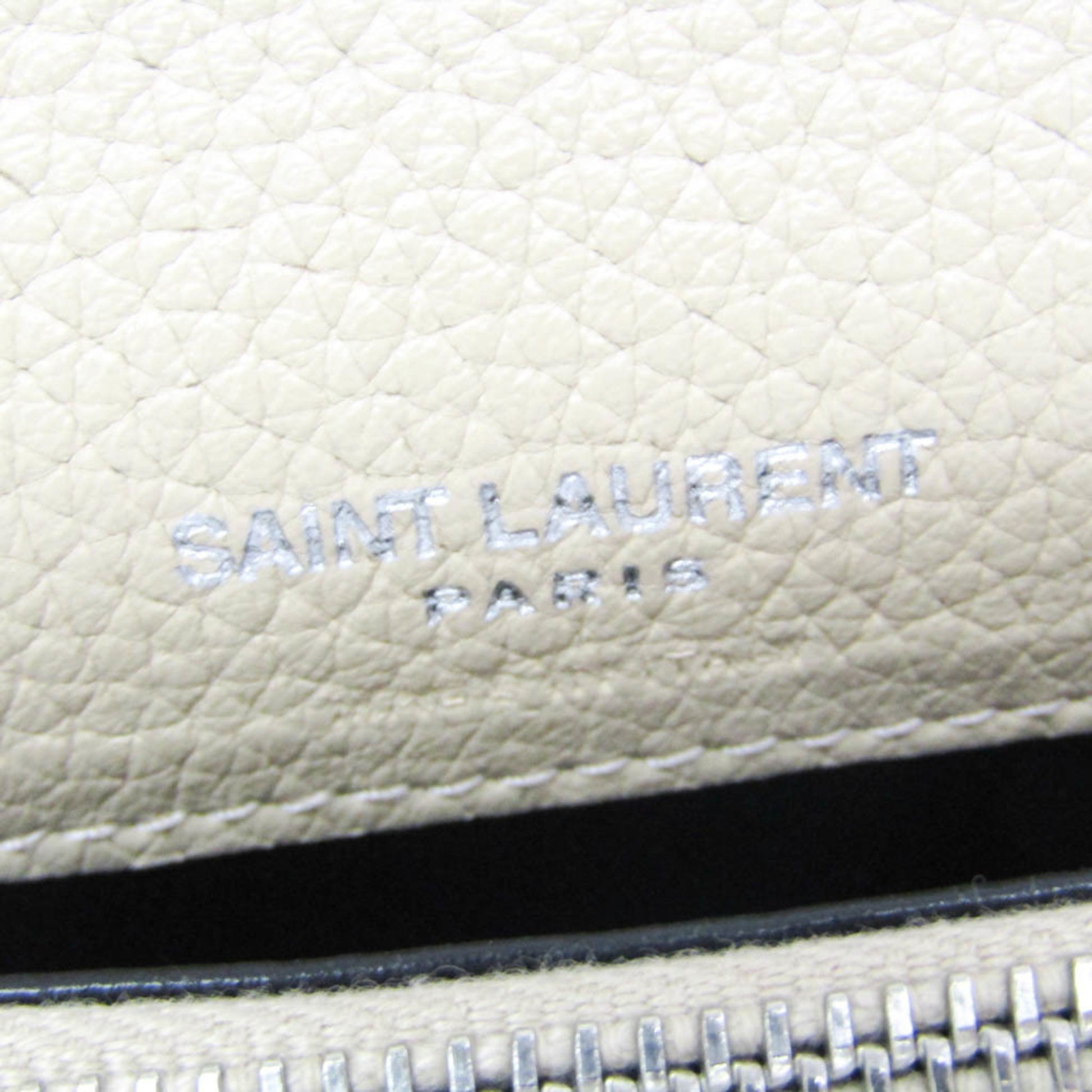 Saint Laurent Sac De Jour Souple Card Case Leather, Beige, Leather, Wallet