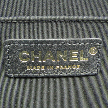 Chanel Vanity Case Bag Quilted Crumpled Calfskin, Black, Leather, Shoulder Bag