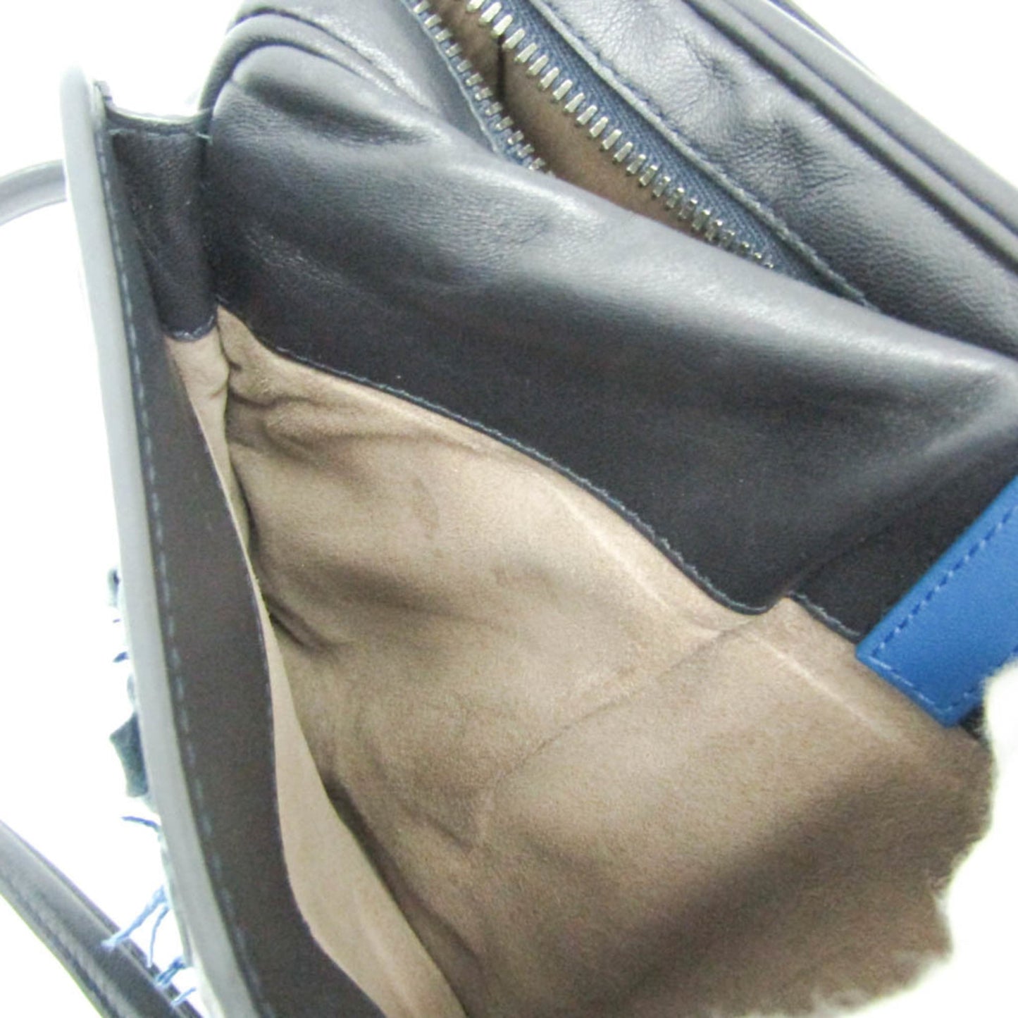 Bottega Veneta Belt Flap Camera Bag Intrecciato Nappa, NAVY, LEATHER, Shoulder bag
