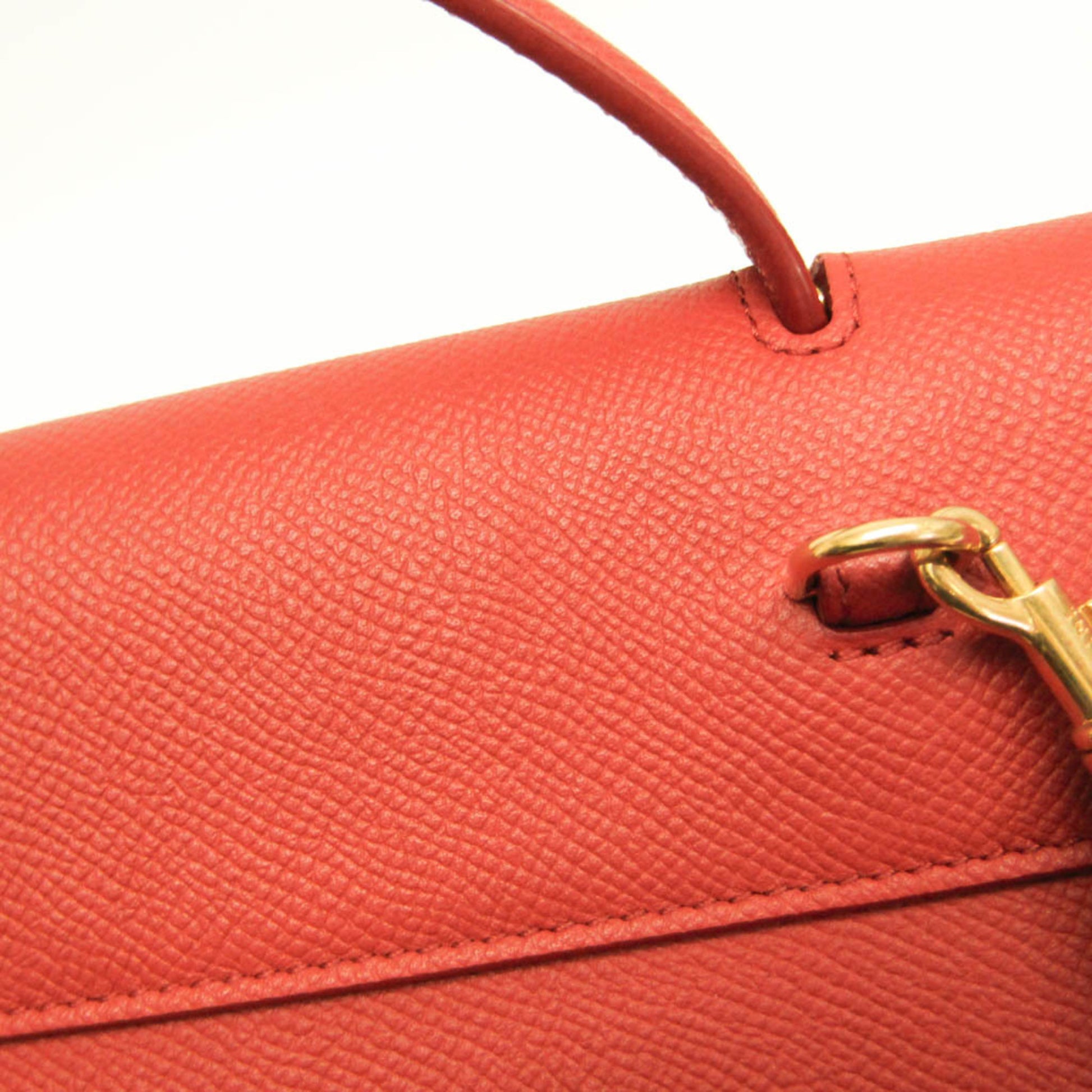 Celine Belt Bag Textured Leather, Red, Leather, Handbag