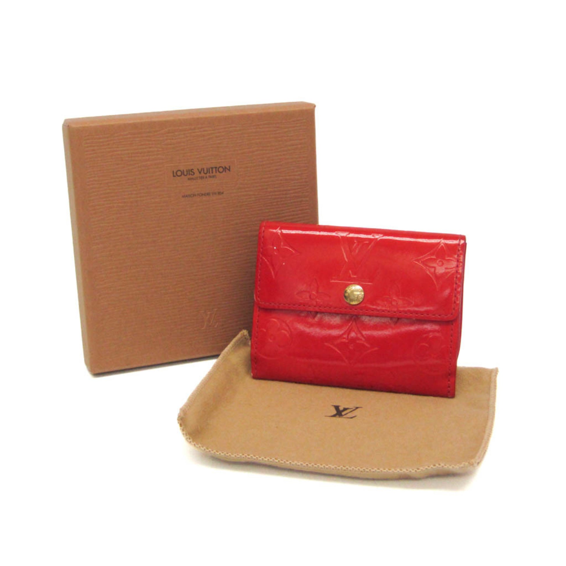 Louis Vuitton Ludlow Wallet Vernis, Red, Patent Leather, Wallet
