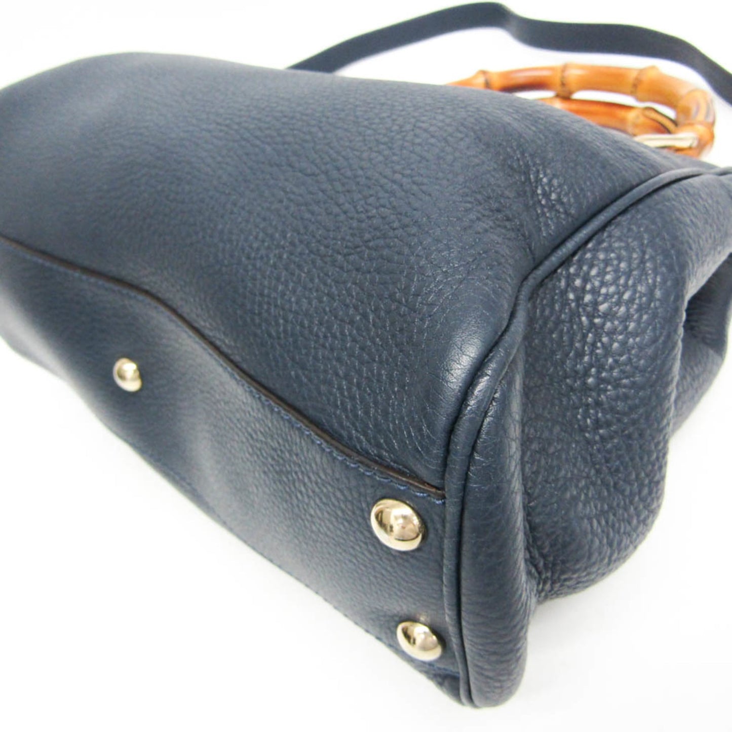 Gucci Bamboo Shopper Tote Leather, Blue, Leather, Tote Bag