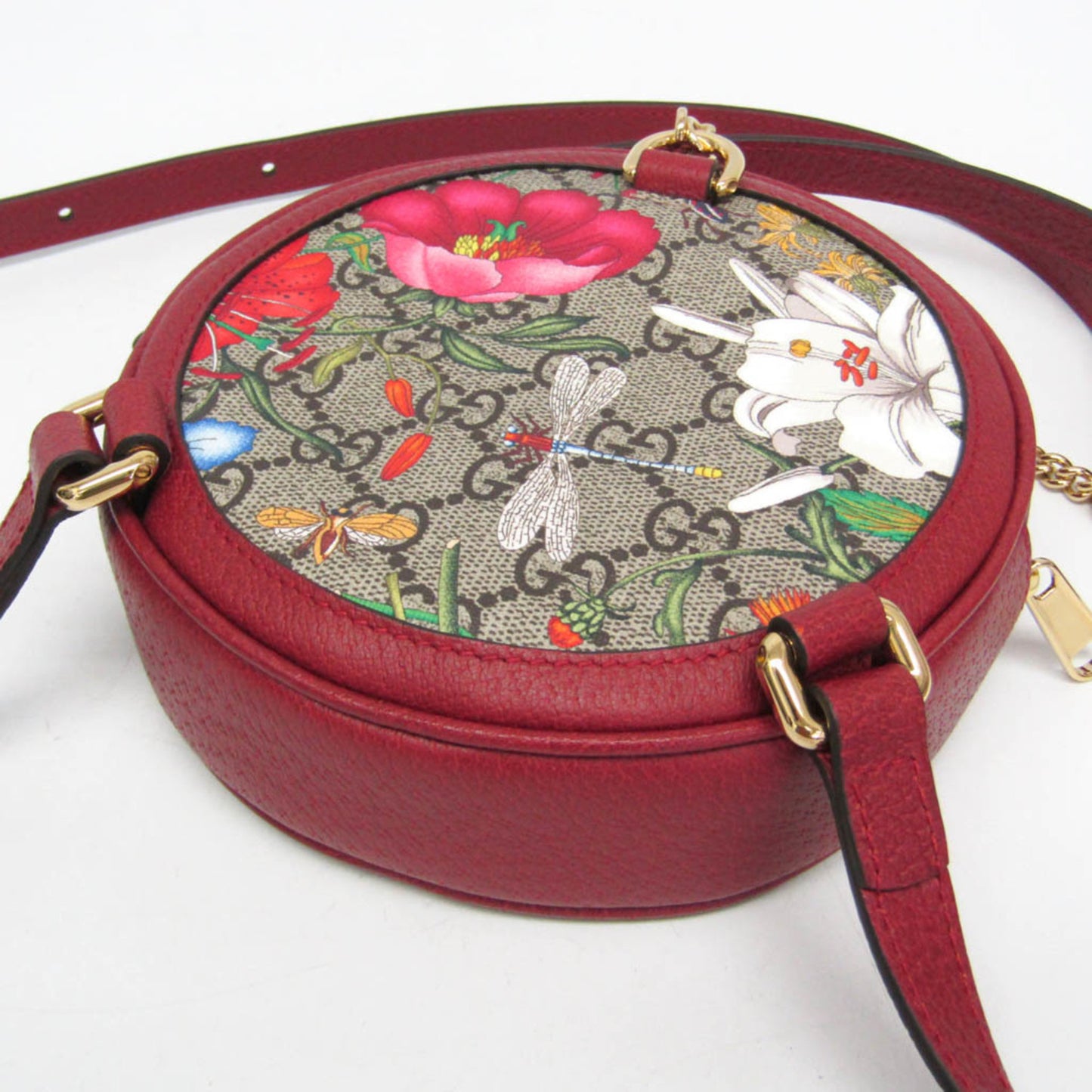 Gucci Ophidia Round Backpack Flora GG Coated Canvas, Multicolour, Canvas, Backpack