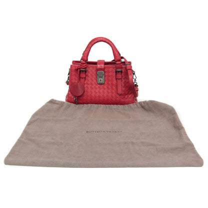 Bottega Veneta Roma Bag Intrecciato Nappa, RED, LEATHER, Shoulder bag
