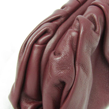 Bottega Veneta The Pouch Leather, Burgundy, Leather, Clutch
