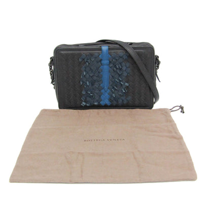 Bottega Veneta Belt Flap Camera Bag Intrecciato Nappa, NAVY, LEATHER, Shoulder bag