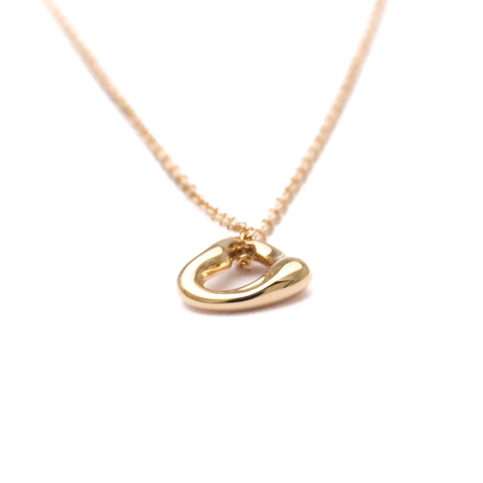 Tiffany & Co. Elsa Peretti Open Heart Pendant Necklace 18K Rose Gold, Gold, Pink Gold, Necklace