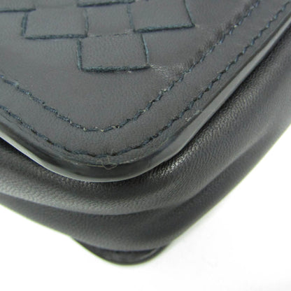 Bottega Veneta Belt Flap Camera Bag Intrecciato Nappa, NAVY, LEATHER, Shoulder bag
