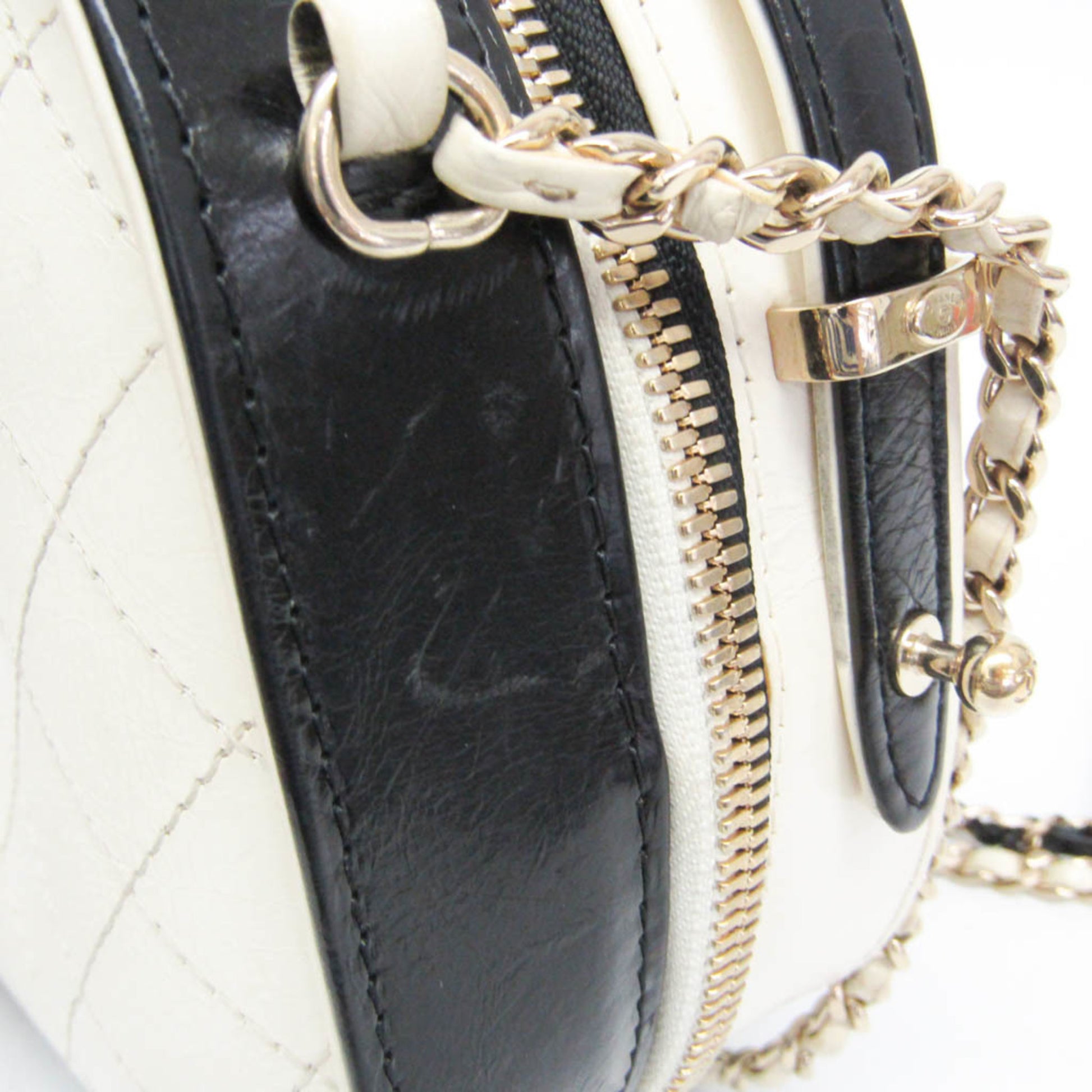 Chanel Vanity Case Bag Quilted Crumpled Calfskin, Black, Leather, Shoulder Bag