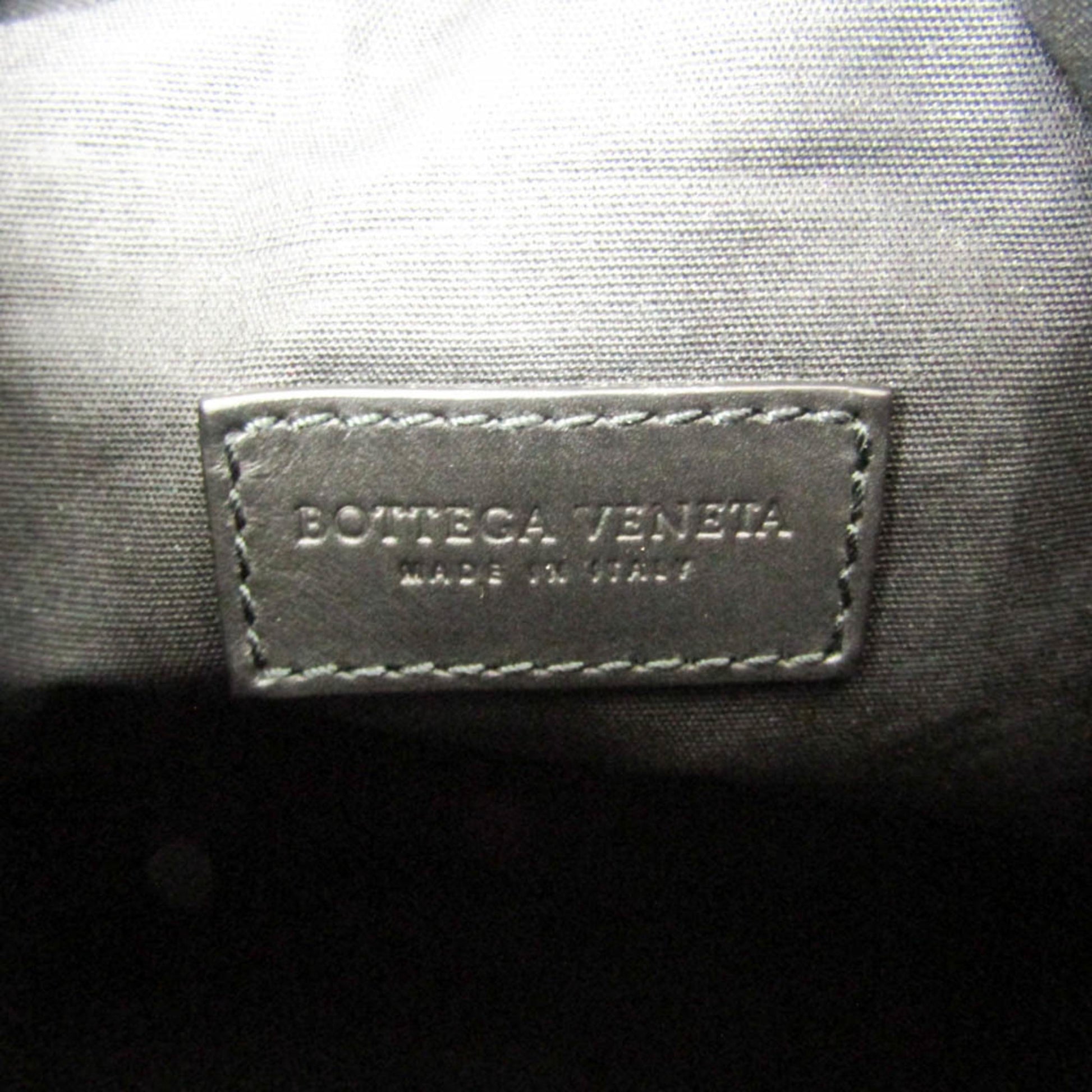 Bottega Veneta Paper Bucket Bag Perforated Leather, Black, Leather, Shoulder Bag