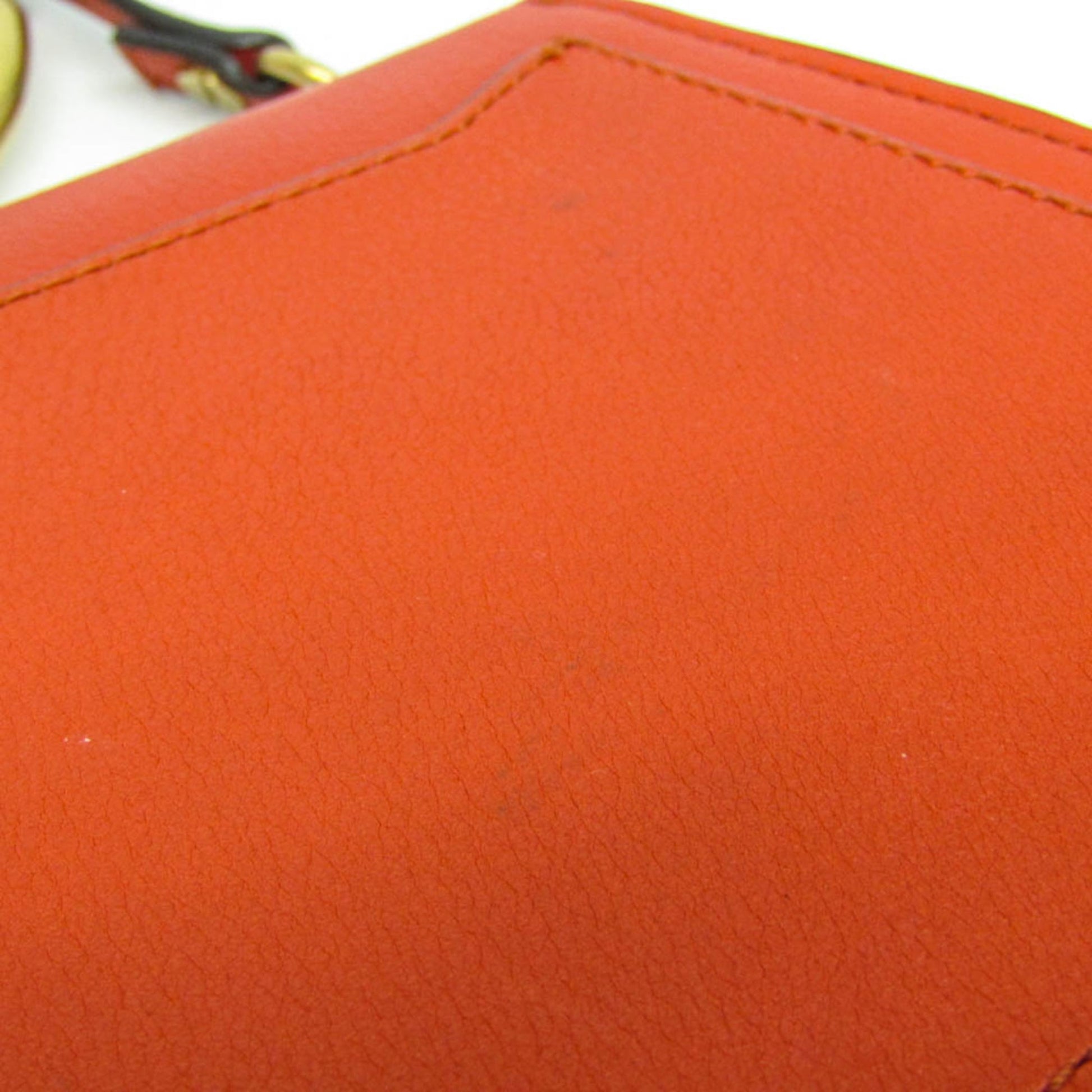 Chloe Nile Crossbody Bag Leather, Orange, Leather, Shoulder Bag