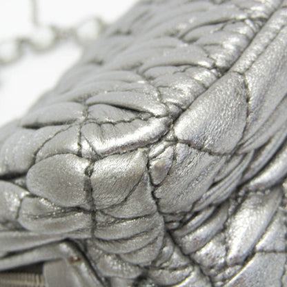 Miu Miu Crystal Clutch Matelasse Leather, SILVER, LEATHER, Shoulder bag