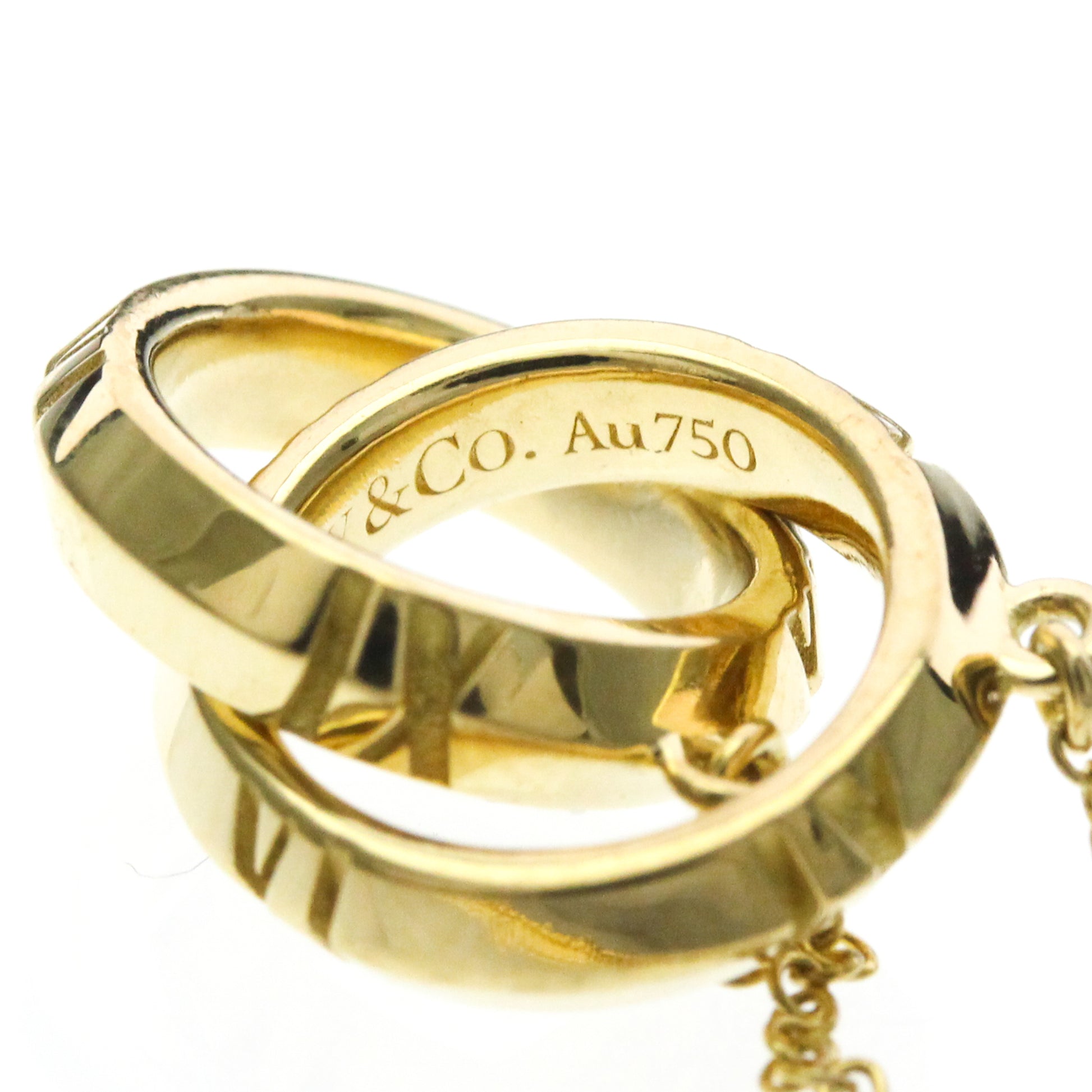 Tiffany & Co. Atlas X Closed Interlocking Pendant Necklace 18K Yellow Gold, Gold, Yellow Gold, Necklace