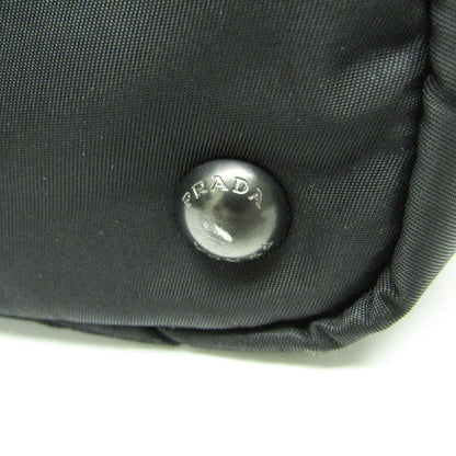 Prada Convertible Double Tote Nappa Leather and Tessuto, Black, Nylon, Handbag