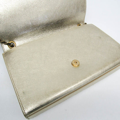 Saint Laurent Classic Monogram Crossbody Bag Calfskin, Gold, Leather, Shoulder Bag