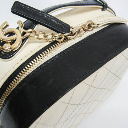 Chanel Vanity Case Bag Quilted Crumpled Calfskin, Black, Leather, Shoulder Bag