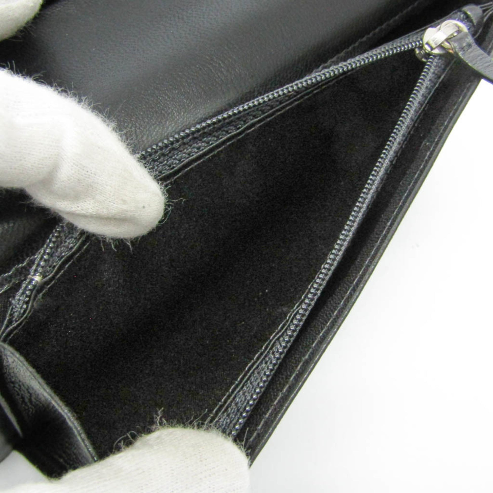 Chanel Lucky Symbols Yen Wallet Embossed Quilted Leather, Black, Leather, Wallet