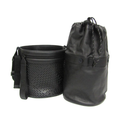 Bottega Veneta Paper Bucket Bag Perforated Leather, Black, Leather, Shoulder Bag