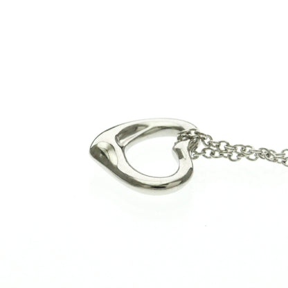 Tiffany & Co. Elsa Peretti Open Heart Pendant Necklace Platinum, Silver, Platinum, Necklace