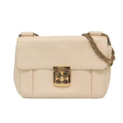 Chloe Elsie Chain Shoulder Bag Leather, Beige, Leather, Shoulder Bag