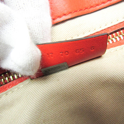 Chloe Faye Backpack Leather and Suede, Orange, Leather, Backpack