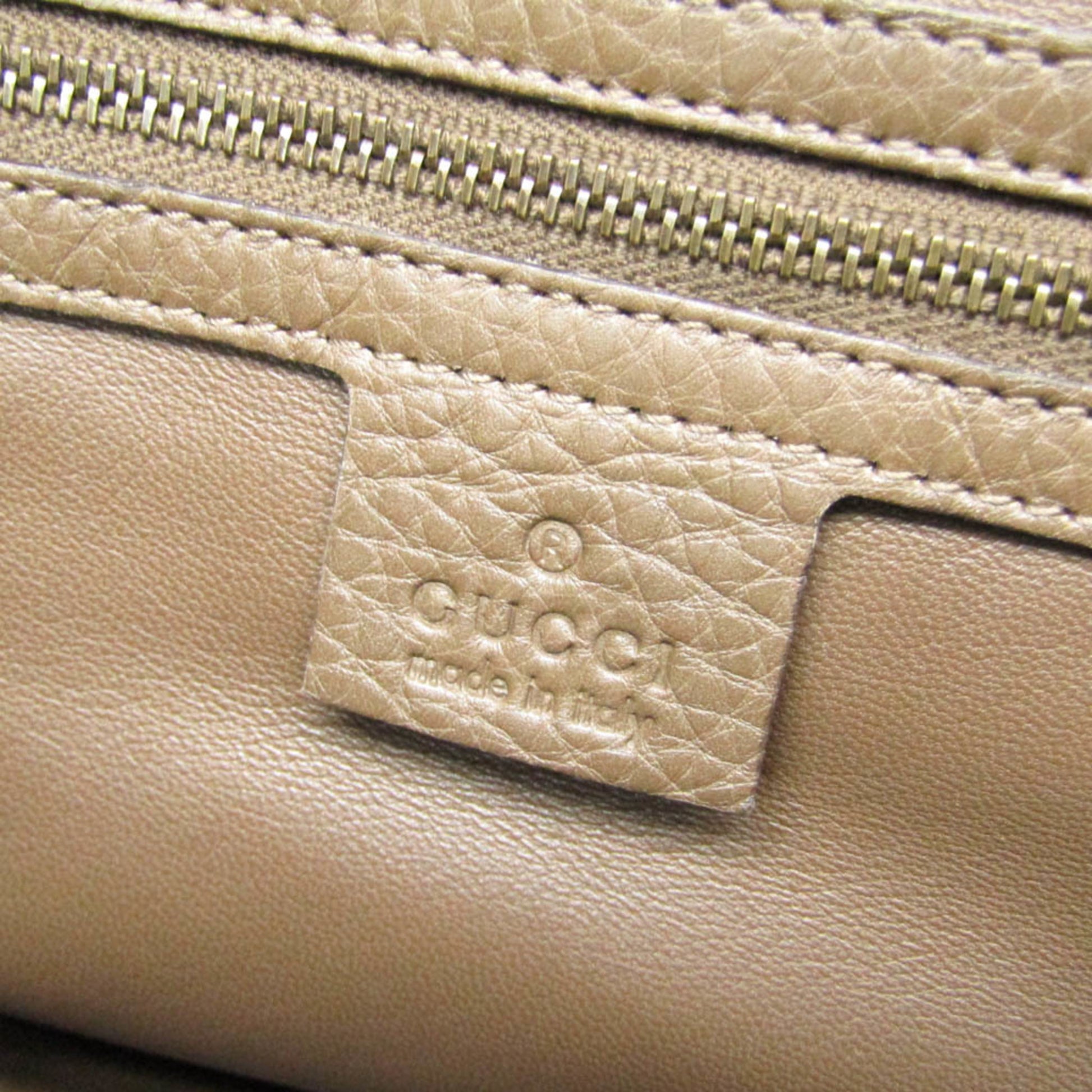 Gucci Bamboo Shoulder Bag Leather, Brown, Leather, Shoulder Bag
